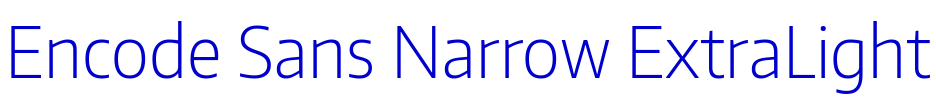Encode Sans Narrow ExtraLight font